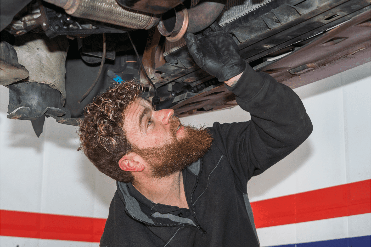 a man working under a car